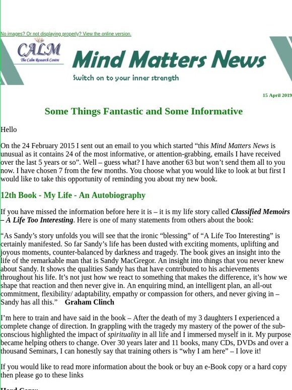 Hello -MMN - Fantastic or Informative