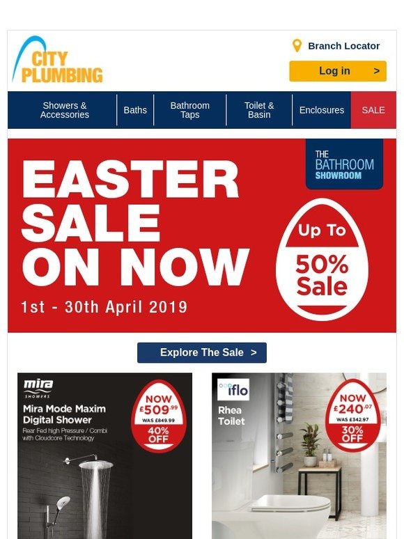 City Plumbing Supplies The Bathroom Showroom Sale NOW ON! Milled