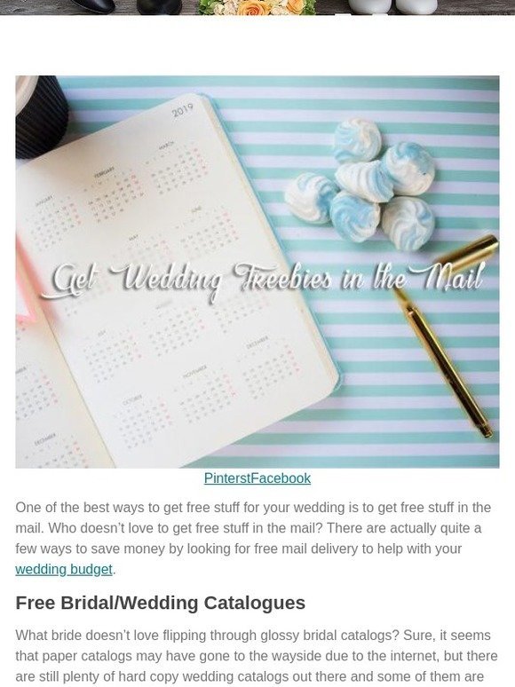 Posts from 54 Best Wedding Freebies For Saving Money for 04/15/2019