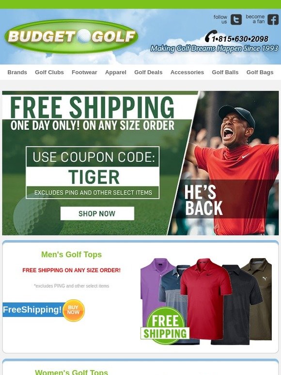 budget golf discount