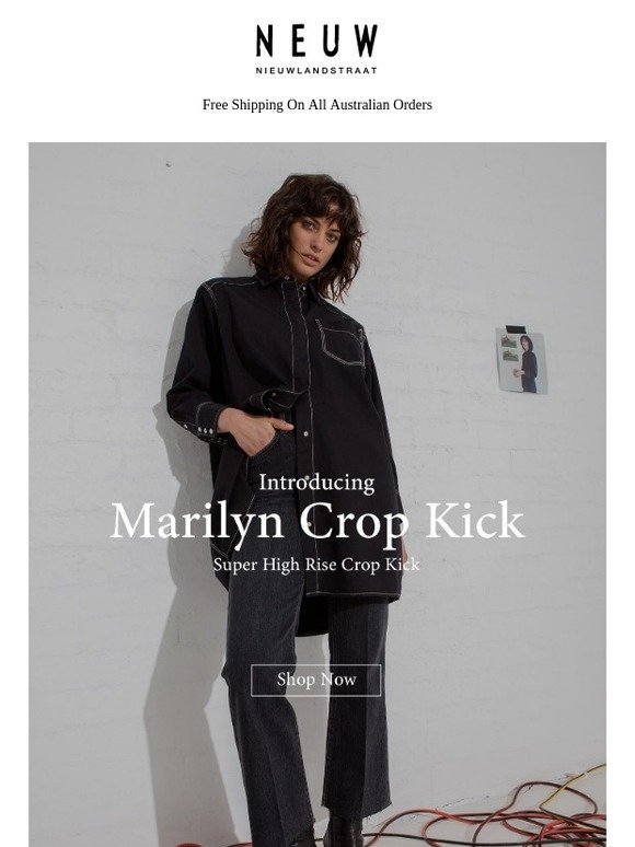 neuw marilyn crop kick