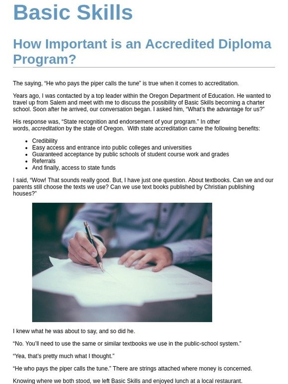 How Important is an Accredited Diploma Program?
