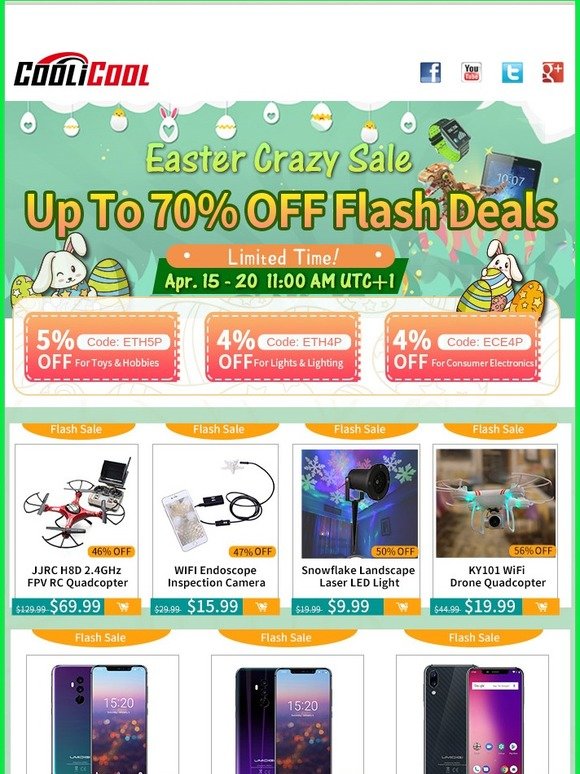 Easter Special Sale! Up To 70% OFF Flash Deals + Extra Coupon Discounts