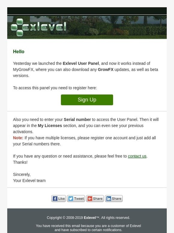 Exlevel User Panel has launched!