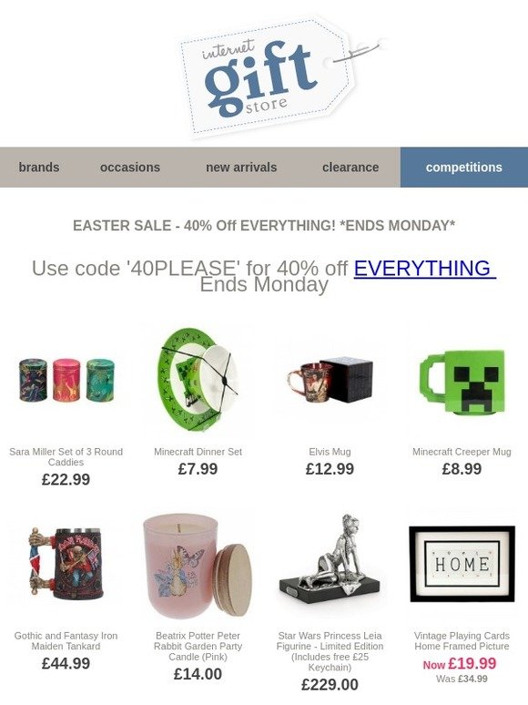 EASTER SALE - 40% off EVERYTHING! *ENDS MONDAY*