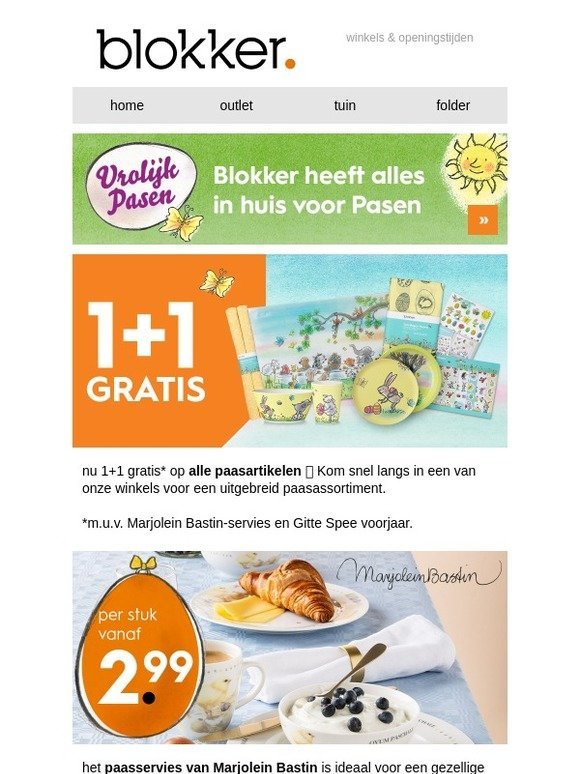 NL: alles in voor Pasen | 1+1 gratis op alle paasartikelen🐥 |