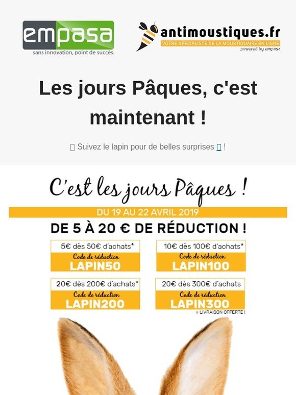 C'est uniquement jusqu'à Lundi !