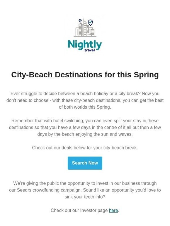 City-beach holiday destinations for you
