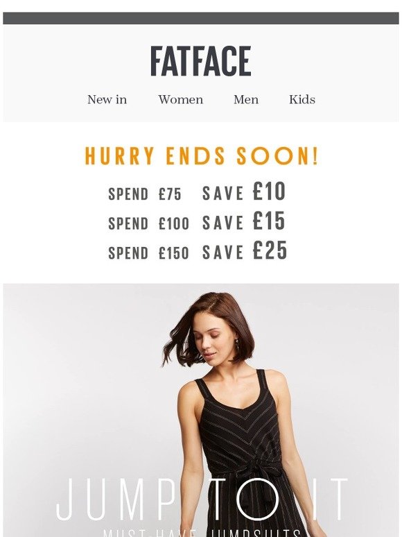 Fat Face UK Jump to it! £25 off ends soon Milled