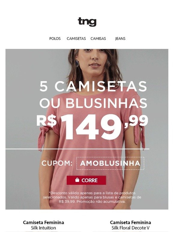 tngvirtual.com.br: 4 Camisetas por 99,99 | Shop Now | Milled