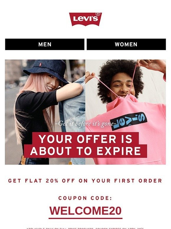 Levi's IN: Your Coupon Expires Soon | Milled