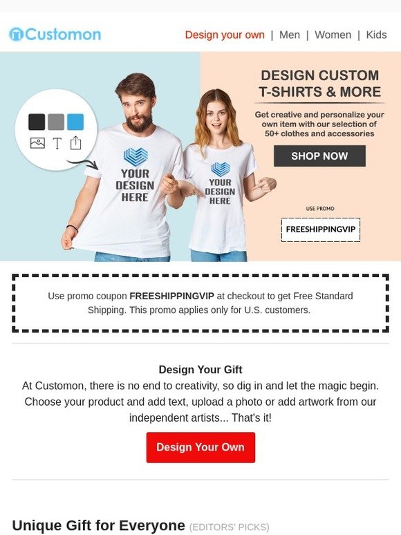 FREE SHIPPING... Custom t-shirts and more... Limited time offer... 🚚