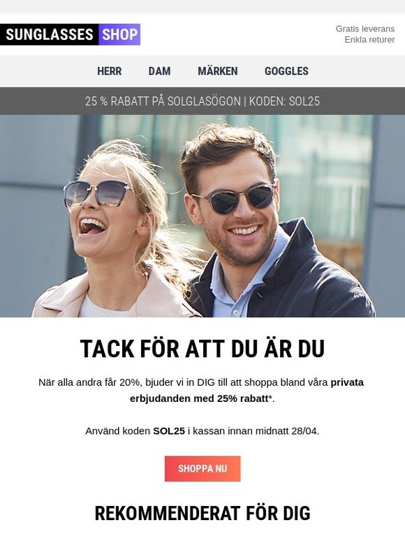 Tack för att du är du: Shoppa bland våra privata erbjudanden
