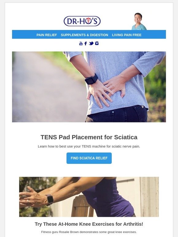 DRHO'S TENS Pad Placement Tips for Sciatica 🙌 Milled