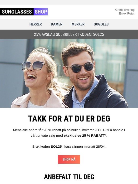 Takk for at du er deg: Handle i det private salget vårt