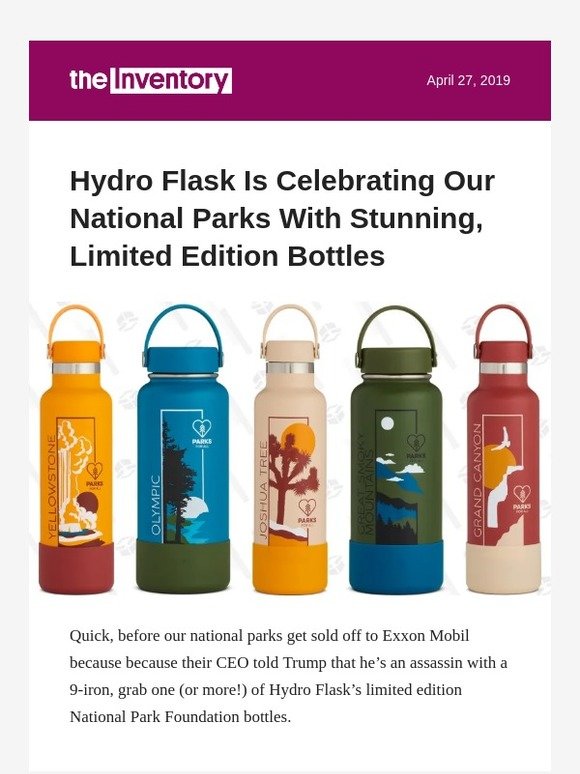 The Inventory: Hydro Flask Is Celebrating Our National Parks With ...