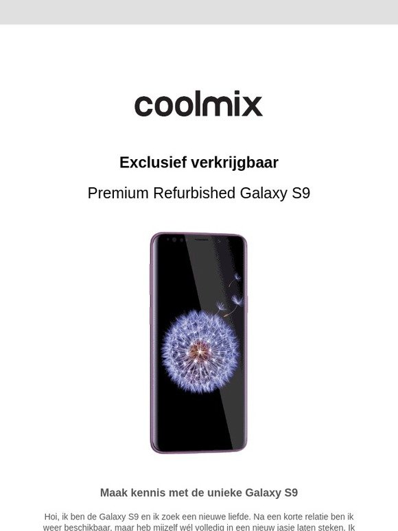 Exclusief de Galaxy S9 Refurbished