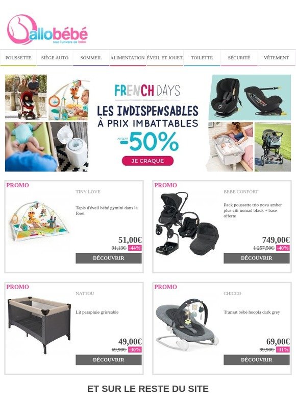 Allobebe Jusqu A 50 Sur Les Indispensables Pour Bebe Pendant Les French Days Milled