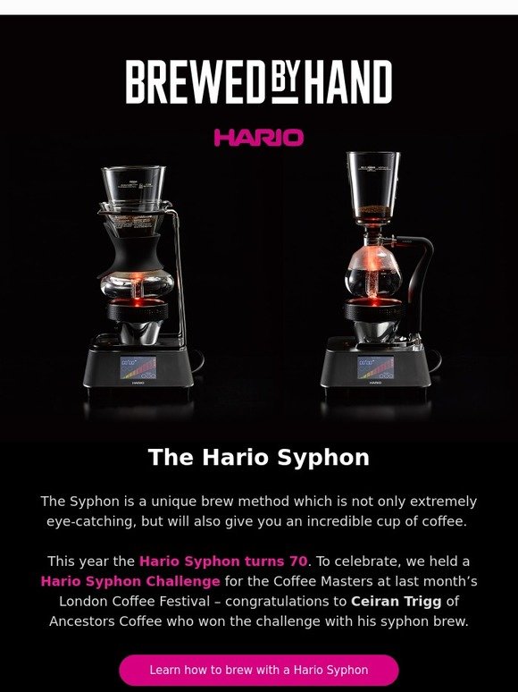 Extra Large Syphon Coffee on the Hario Beam Heater