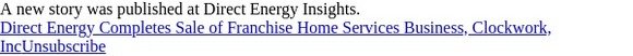 Direct Energy Online Media Center news alerts