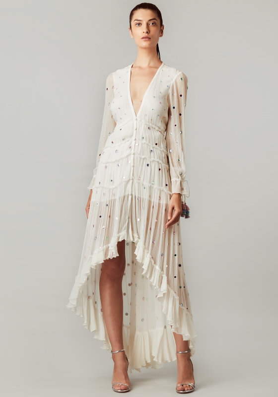 rococo sand melody strapless dress
