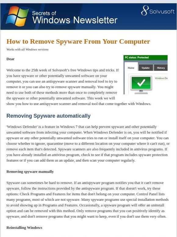 How to Remove Spyware From Your Computer