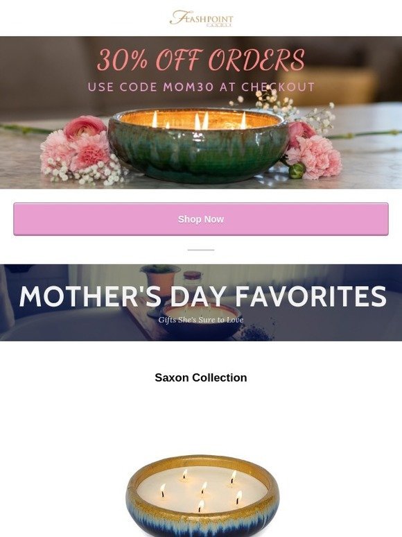 30% Off During Our Mother's Day Sale!