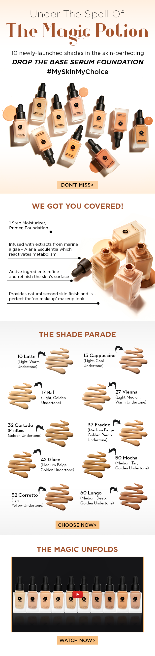 sugar serum foundation