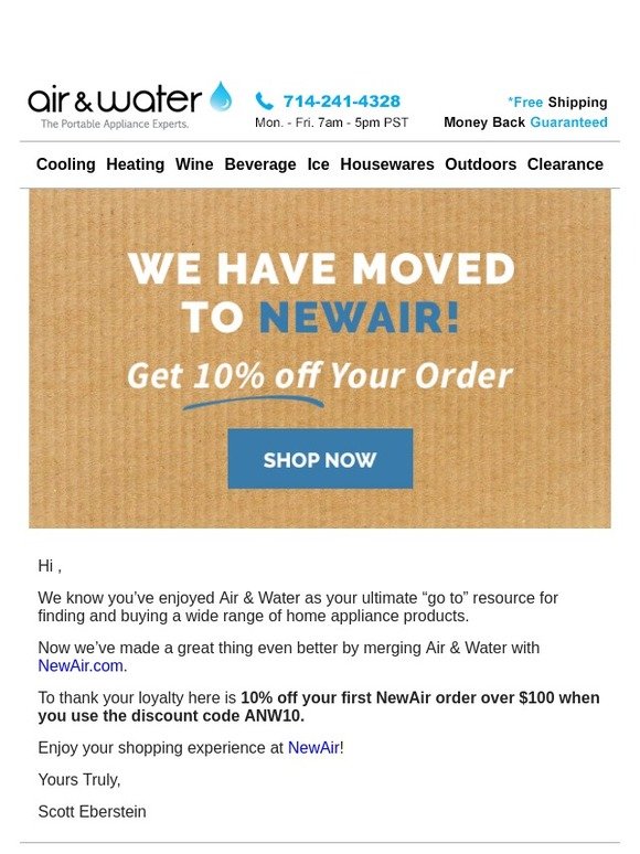 We’ve Moved to NewAir!