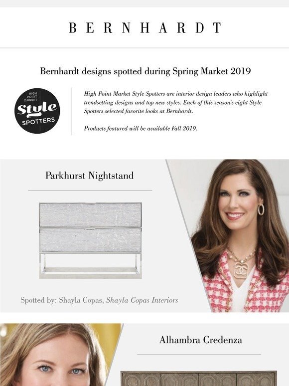 Bernhardt designs spotted at Spring Market 2019