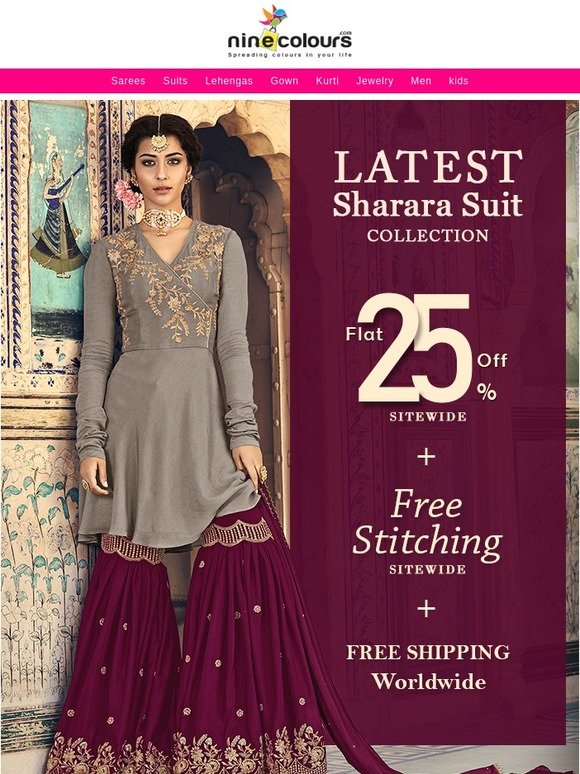 sharara latest design 2019