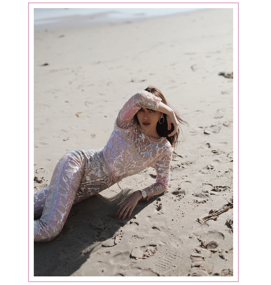 needle and thread tiled sequin dress