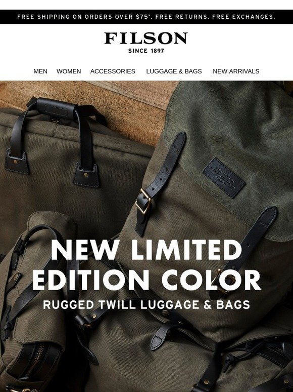 Filson Limited Edition Color For Rugged Twill Bags Milled