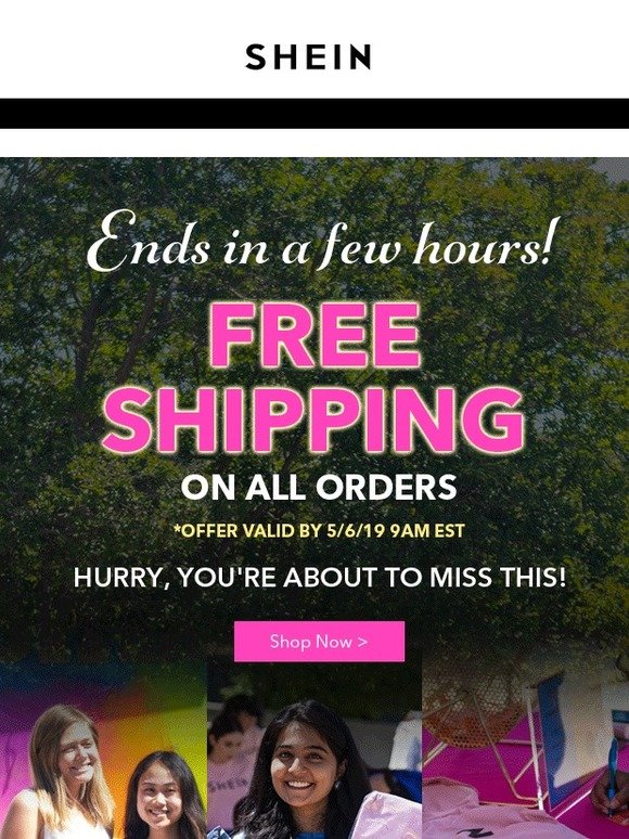 SHEIN 3...2...1... FREE SHIPPING EXPIRES SOON Milled