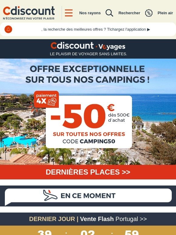 ☀ Camping : -50€ sur votre séjour