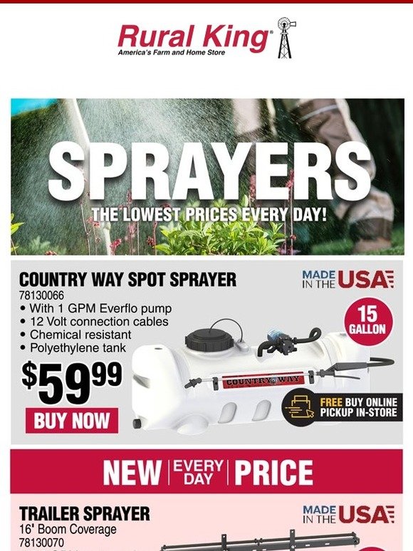 Rural Shop The Best Deals On Sprayers Milled