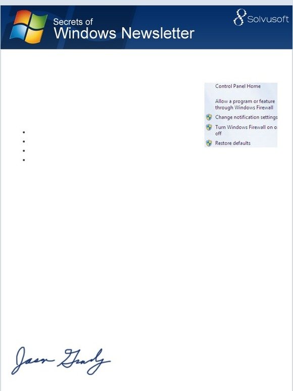 How to Allow a Program to Communicate Through Windows Firewall
