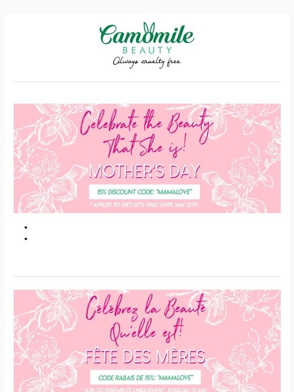 Enjoy our specials for Mothers' Day💐 | Profitez de Nos Promotions pour la Fête des Mères