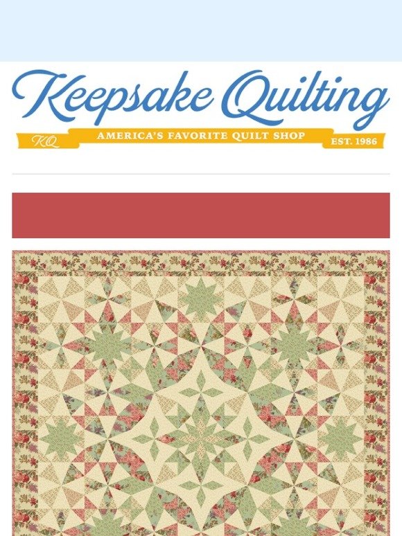 KeepsakeQuilting LAST CHANCE! Join the Alaska Block of the Month by