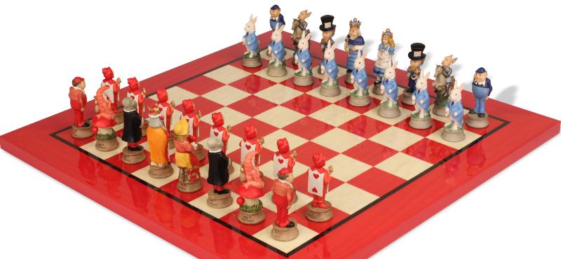 Alice in Wonderland Theme Chess Set