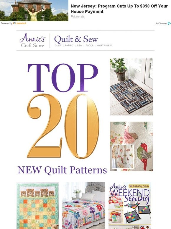 Annie's TOP 20 quilt patterns! Milled