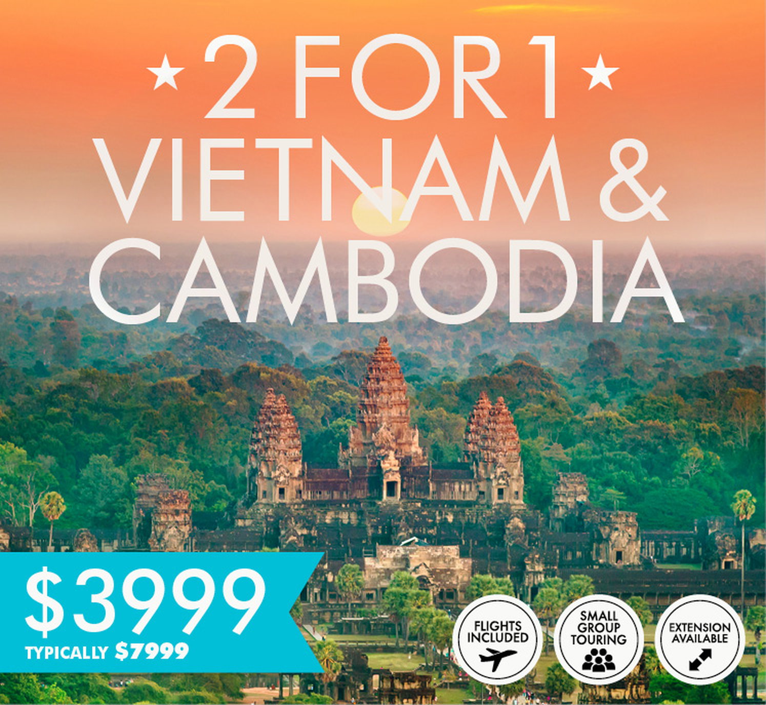 TripADeal 🍜 2 for 1 Vietnam & Cambodia! Stunning Natural Wonders