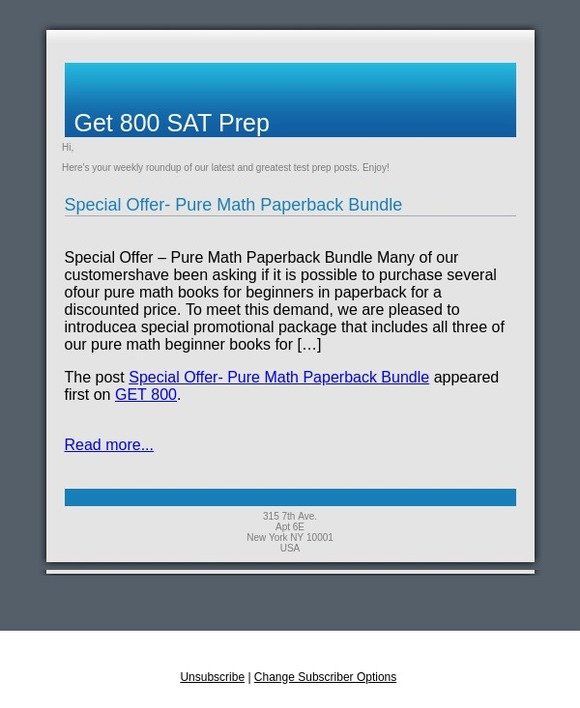 Special Offer- Pure Math Paperback Bundle