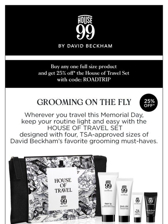 Grooming On the Fly: 25% Off* Travel Size Set
