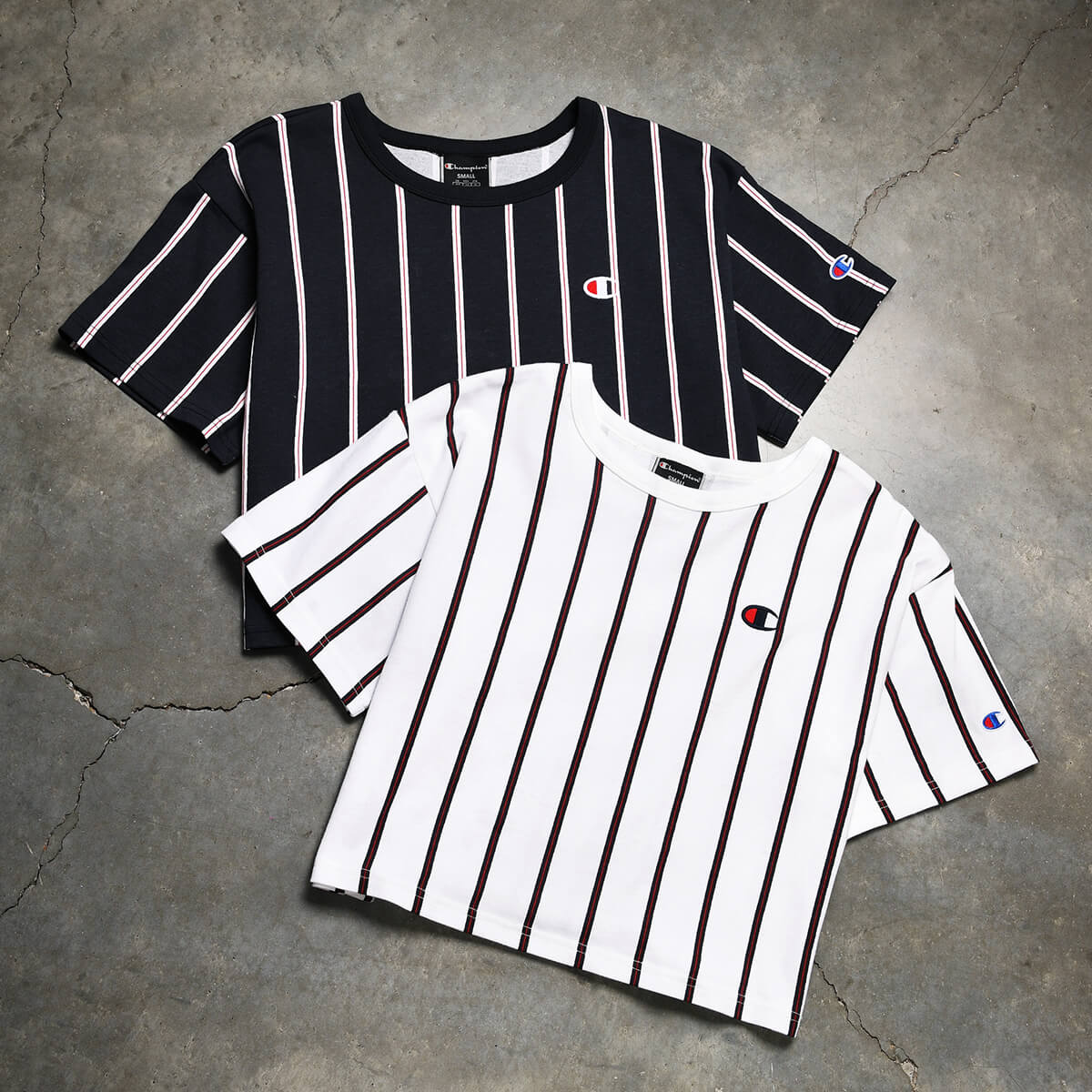 champion striped crop top