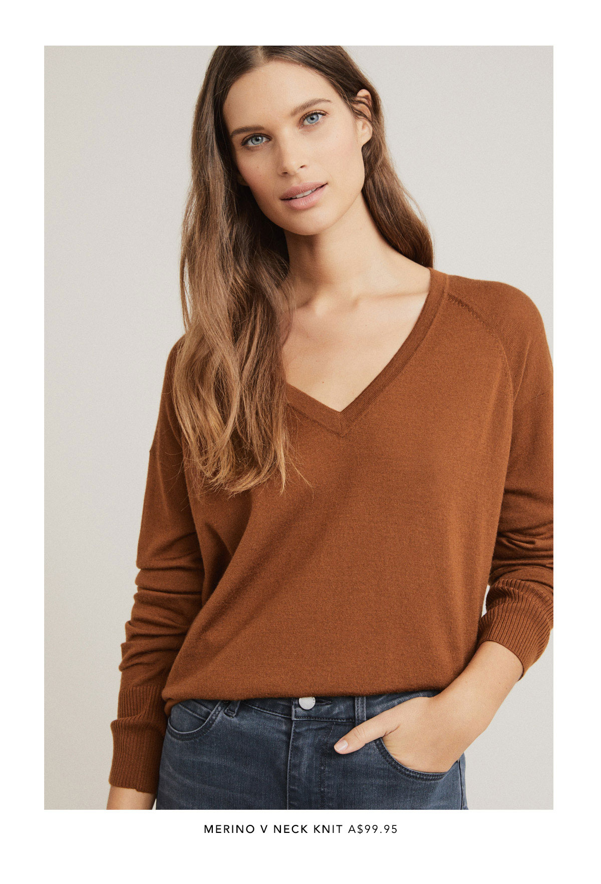 witchery merino v neck knit