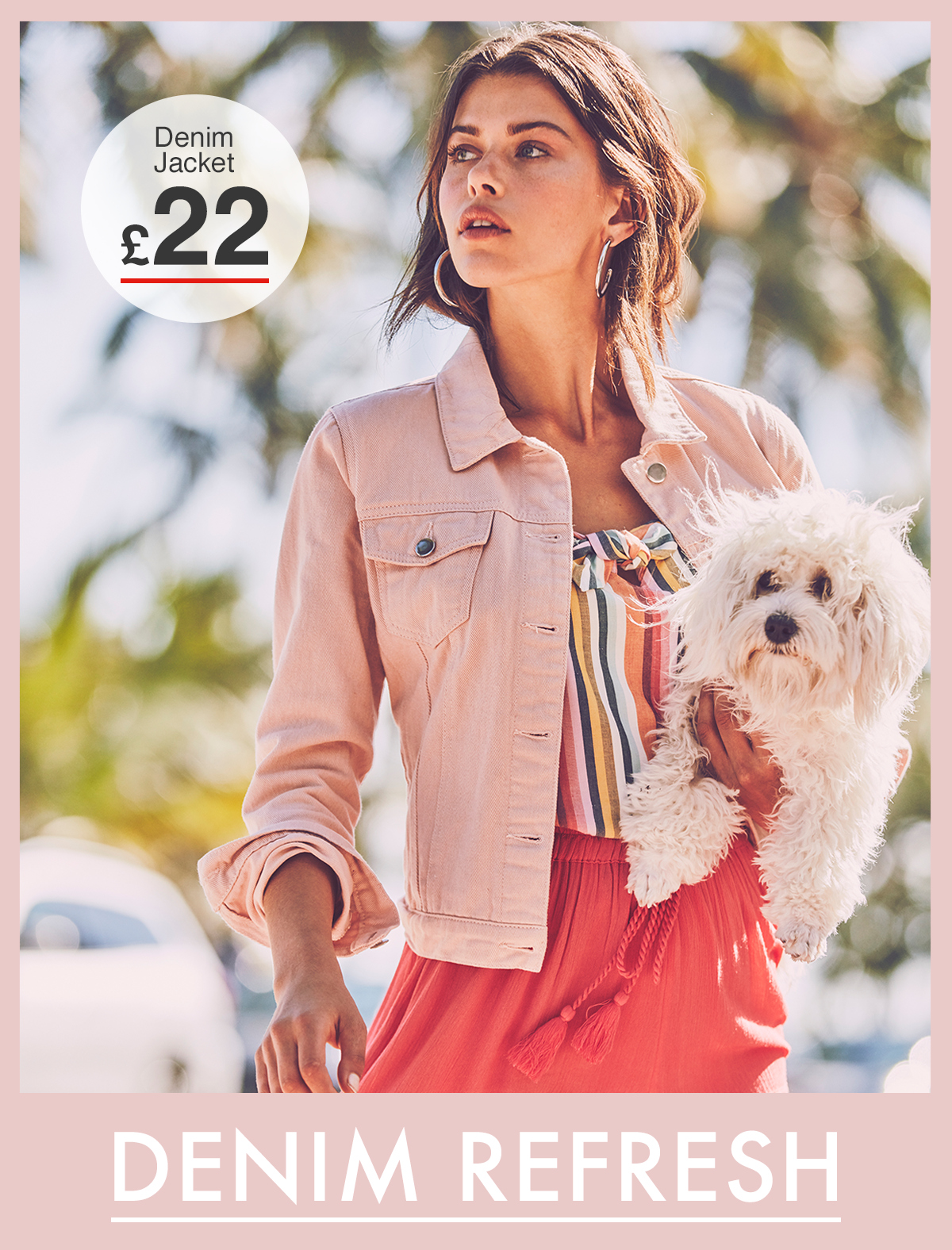 pink denim jacket matalan