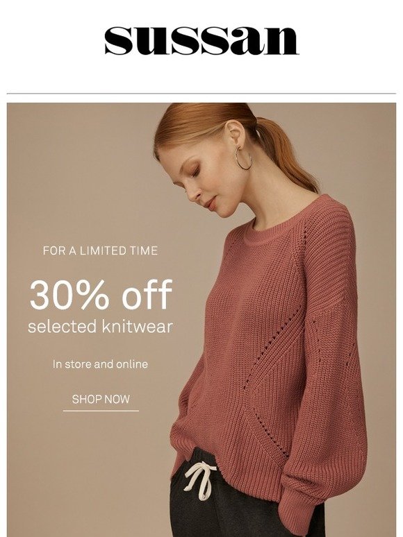 Sussan: KNITWEAR | 30% off select 