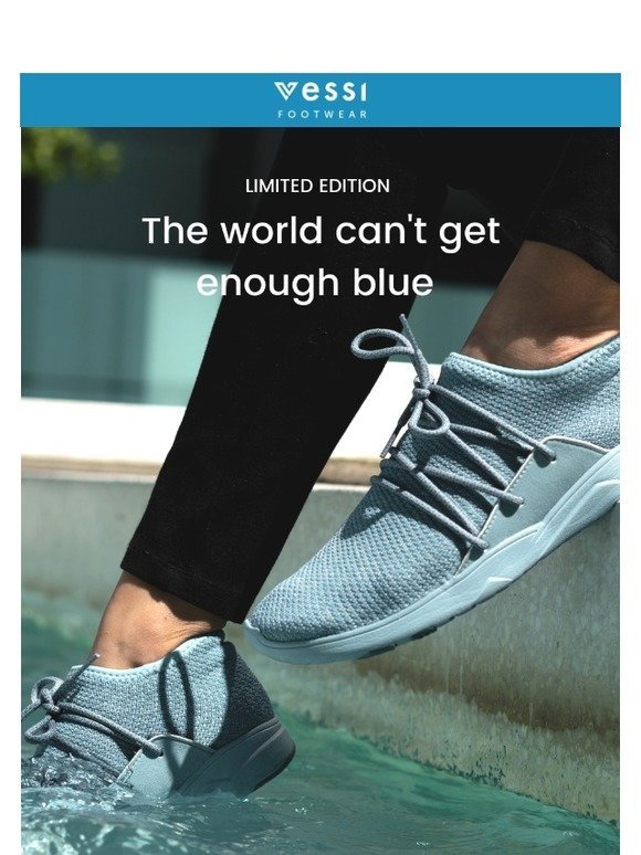 Vessi Footwear: 💧 Meet the Limited Ed. Aqua Blue Vessi | Milled