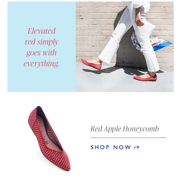 rothys red apple honeycomb